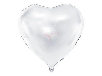 Balon foliowy - Serce - Biały - 45 cm