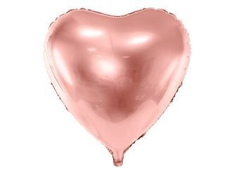 Balon foliowy - Serce - Różowe złoto - 72 x 73 cm