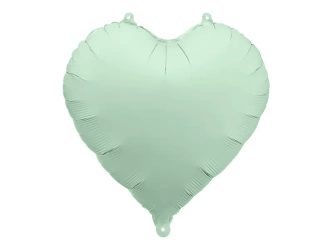 Balon foliowy Serce - Pastelowy zielony - 45cm