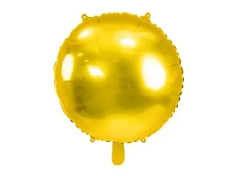 Balon foliowy okrągły - Pastylka - 45cm - Złoty
