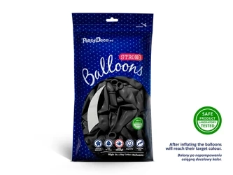 x Balony Strong 30cm - Metallic Black - 50 szt. x