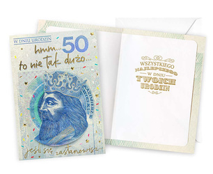 Kartka okolicznościowa - Urodziny - Banknot 50