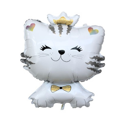 Balon Foliowy Kotek - Biały - 52 x 71 cm