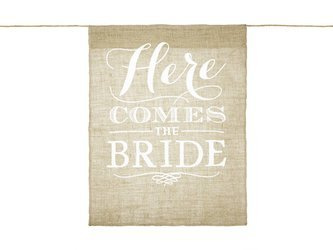 Baner jutowy - Here Comes The Bride - 41 x 51 cm