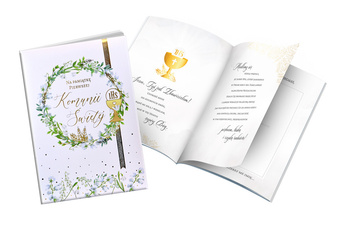 Pamiątka Komunii Świętej - Wianuszek - 15x21 cm - 1 szt.