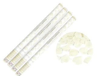 Zestaw 4x Tuba Konfetti - płatki róż - kremowe - 80cm