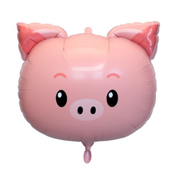 Balon Foliowy Różowa Świnka - 54 x 58 cm