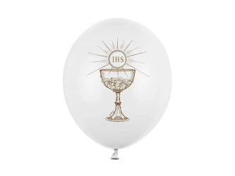 Balony 30cm - IHS - Pastel Pure White - 6 sztuk
