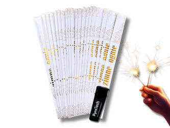 Zestaw 100x Weselne Zimne Ognie 40cm + zapalniczka żarowa GRATIS - Surex