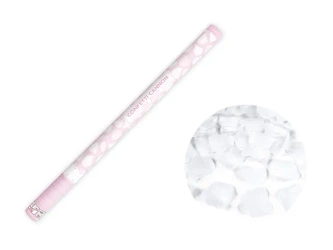 Tuba konfetti - Płatki róż - Biały - 80cm