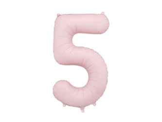 Balon foliowy - Cyfra "5" - Różowy - 86cm