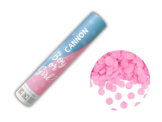 KONFETTI PNEUMATYCZNE 30cm - Różowe - TXK129G - 1 szt