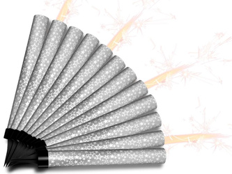 Zestaw 12x Fontanna tortowa - Srebrna - Gwiazdki - 14.5cm - 1 sztuka