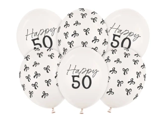 Balony 30cm - 50 - Pastel OffWhite - 6 sztuk