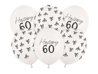 Balony 30cm - 60 - Pastel OffWhite - 6 sztuk