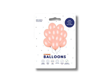 Balony Strong 30cm - Metallic Rose Gold - 10 szt.