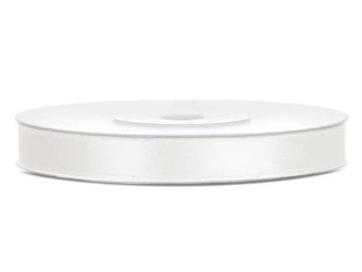 Tasiemka satynowa - Jasnokremowa - 6 mm x 25 m