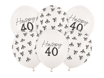 Balony 30cm - 40 - Pastel OffWhite - 6 sztuk