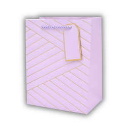 Torba prezentowa - Tłoczona - Fioletowa - 26 x 32 x 12cm