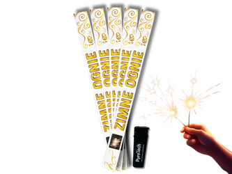 ZESTAW 60 SZTUK ZIMNYCH OGNI NA WESELE - 70cm + Zapalniczka GRATIS