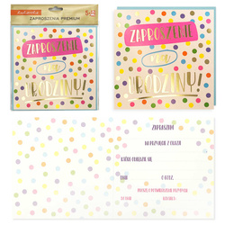 Zaproszenie - Urodziny - Kropki