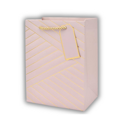Torba prezentowa - Tłoczona - Brudny róż - 26 x 32 x 12cm