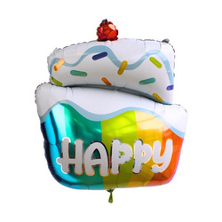 Balon Foliowy Ciastko - Happy - 58.9 x 87.6 cm