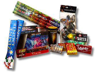 Zestaw Fajerwerków - BASIC - MIX Sylwestrowy dla całej Rodziny - 11 elementów