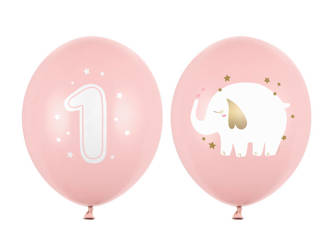 Balony 30 cm - Roczek - Pastel Pale Pink - 50 szt