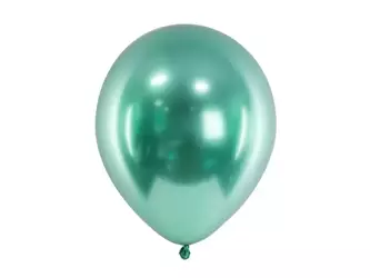 Balony Glossy 30 cm - butelkowa zieleń - 10 szt.
