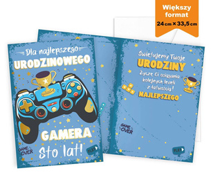 Kartka okolicznościowa - Duża - Gamer